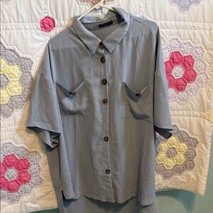 SHEIN Button Up Collared Shirt, Sz 3X. New!